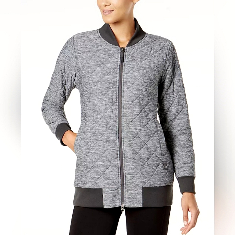 The North Face "Mod Bomber Jacket" Quilted Heather Gray Grey | Women's Size S - Picture 1 of 14